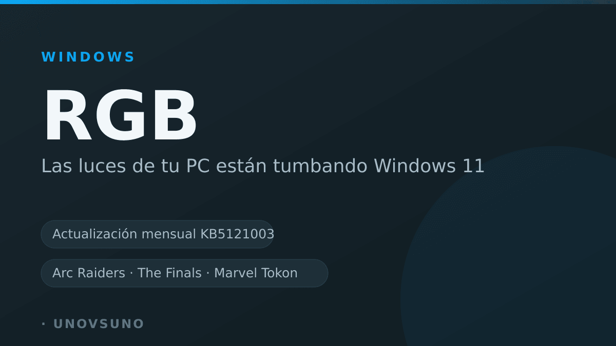 Si tu PC se cuelga jugando tras la última actualización de Windows 11, la culpa es de las luces