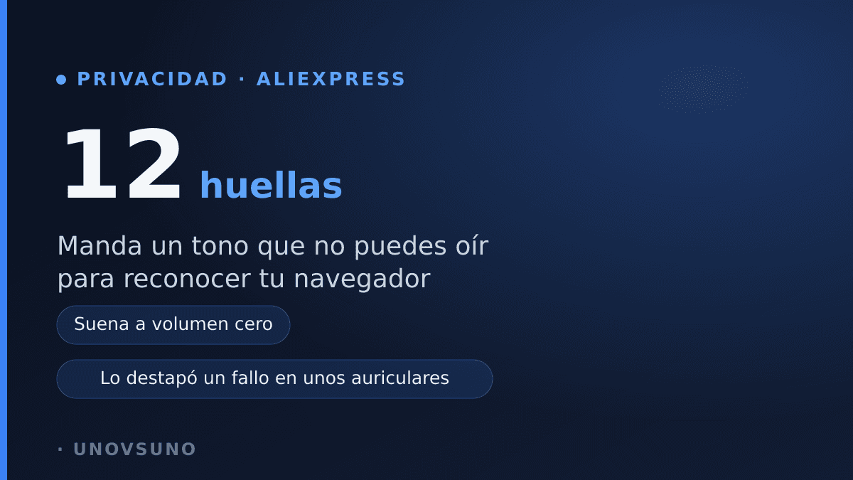 AliExpress te manda un sonido que no puedes oír para reconocer tu navegador