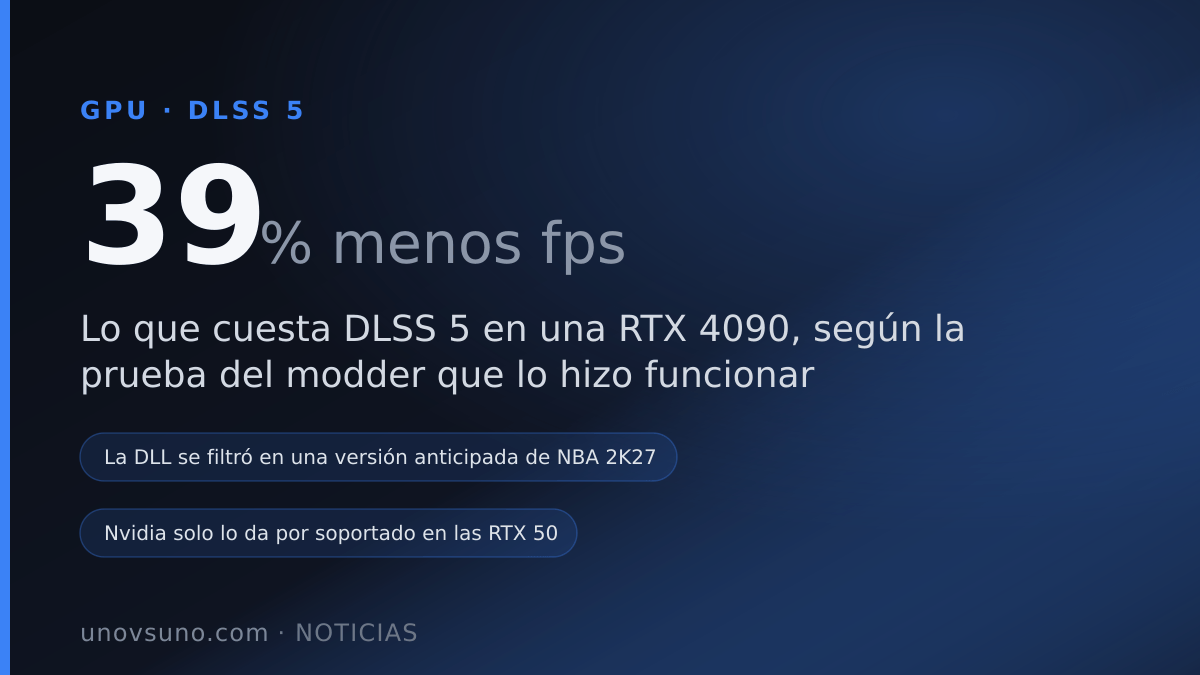 DLSS 5 ya funciona en las RTX 40 sin permiso de Nvidia, y cuesta un tercio de los fps